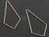 Gold Filled Diamond Shape Plain Chandelier,(GF/747/18x34)